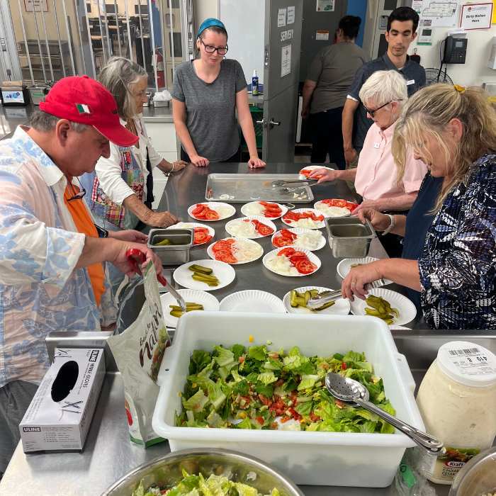 christ first members in the Compass kitchen